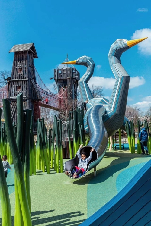 Free Summer Activities for Kids in Tulsa: Gathering Place Land of the River Giants
