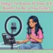 Illustration of a young girl content creating, surrounded by filming equipment. Text overlaid reads ‘5 Things to Know if your kid wants to be a YouTuber’ and ‘MyFemspiration.com’